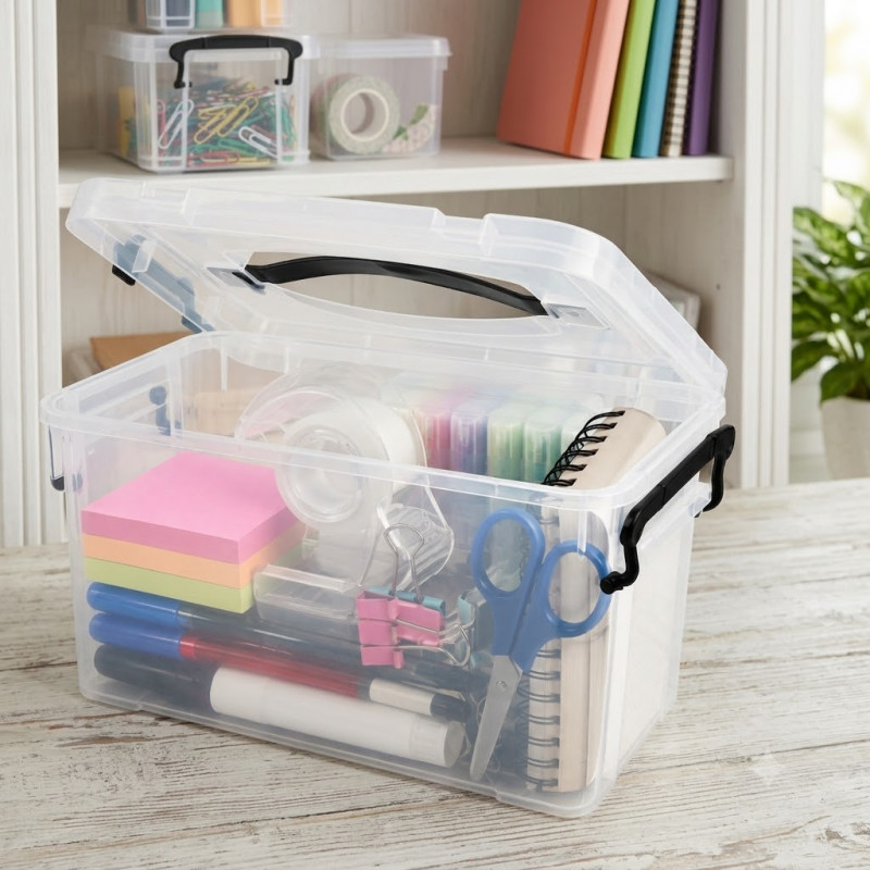 Chic One Storage Box Designed for Home Organization & Storage – Transparent (H-15, W-8 CM)