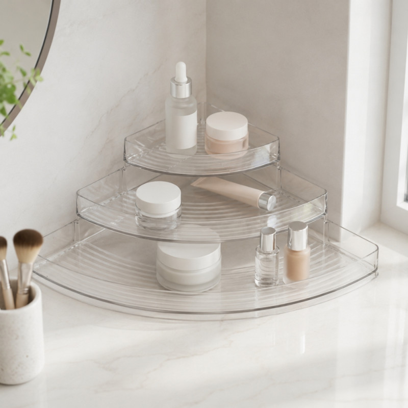 Polished Grade Storage Rack Designed for Home Organization &amp; Storage – Transparent (H-26cm W-37cm)