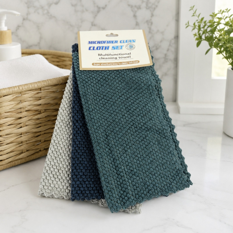 Luxury Microfiber Cleaning Cloth Set – Assorted Colors