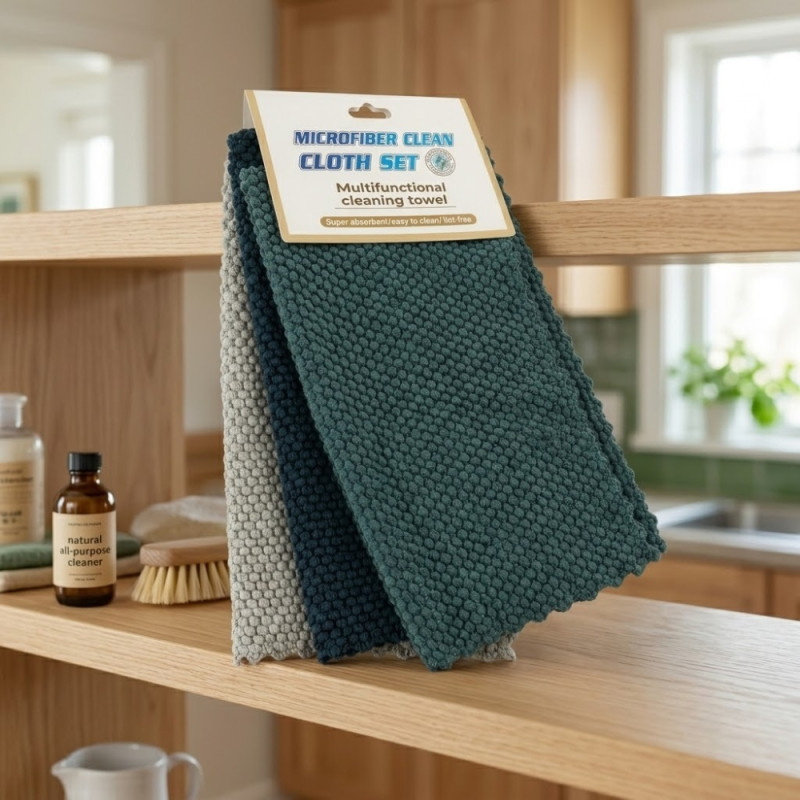 Luxury Microfiber Cleaning Cloth Set – Assorted Colors