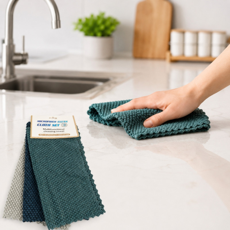 Luxury Microfiber Cleaning Cloth Set – Assorted Colors