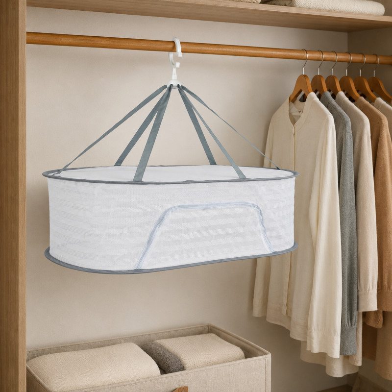 Fresh Glow Laundry Basket Designed for Effortless Laundry & Garment Care – White (W-102, DIA-52 CM)