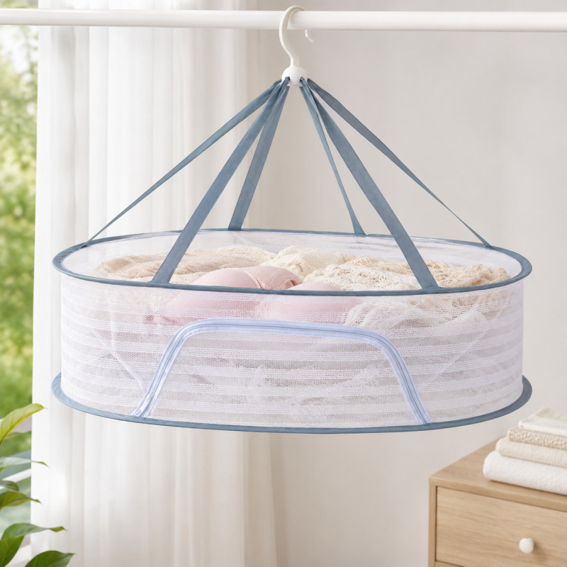 Fresh Glow Laundry Basket Designed for Effortless Laundry & Garment Care – White (W-102, DIA-52 CM)
