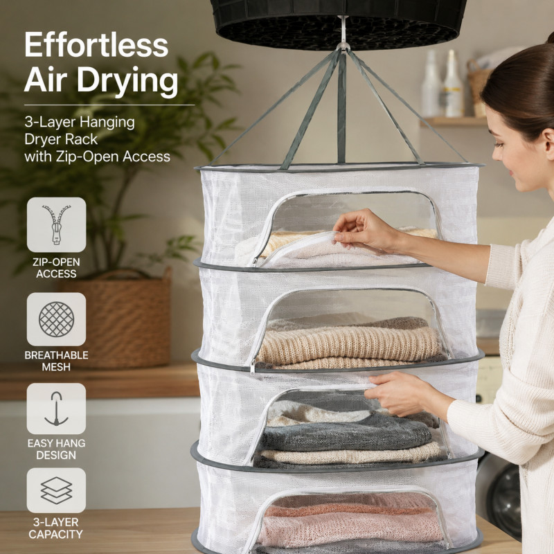 Ideal Make Laundry Basket Designed for Effortless Laundry &amp; Garment Care – White (H-70, W-50 CM)