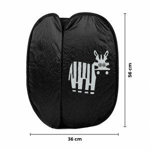 Perfect Finish Laundry Basket Designed for Effortless Laundry &amp; Garment Care – Black (H-56, W-36 CM)