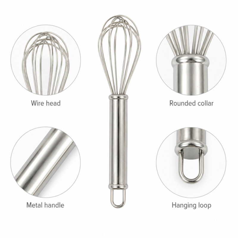 Medium Egg Beater – Silver