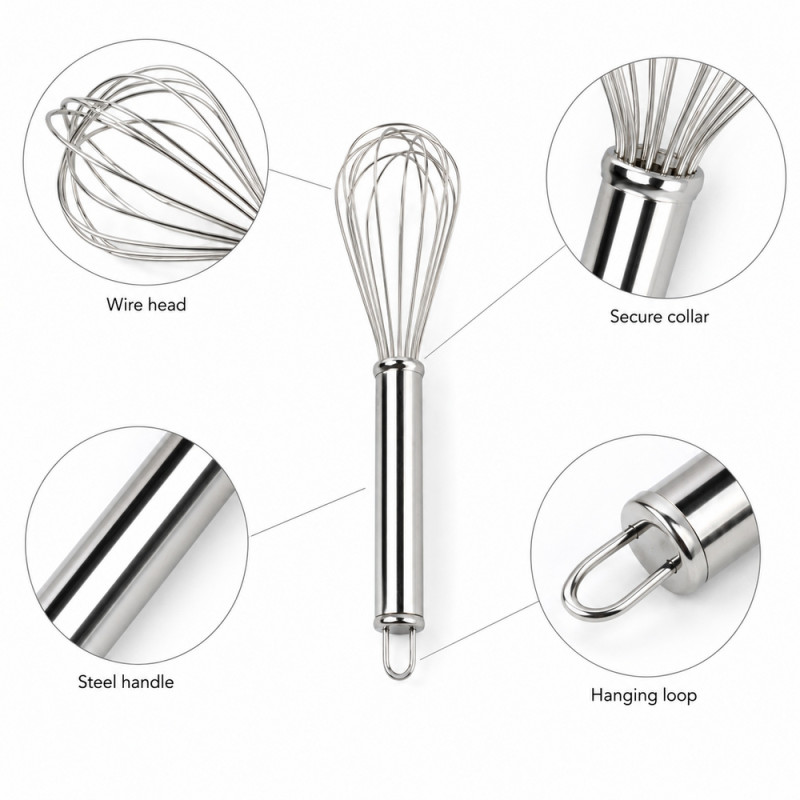 Egg Beater with Stainless Steel Handle