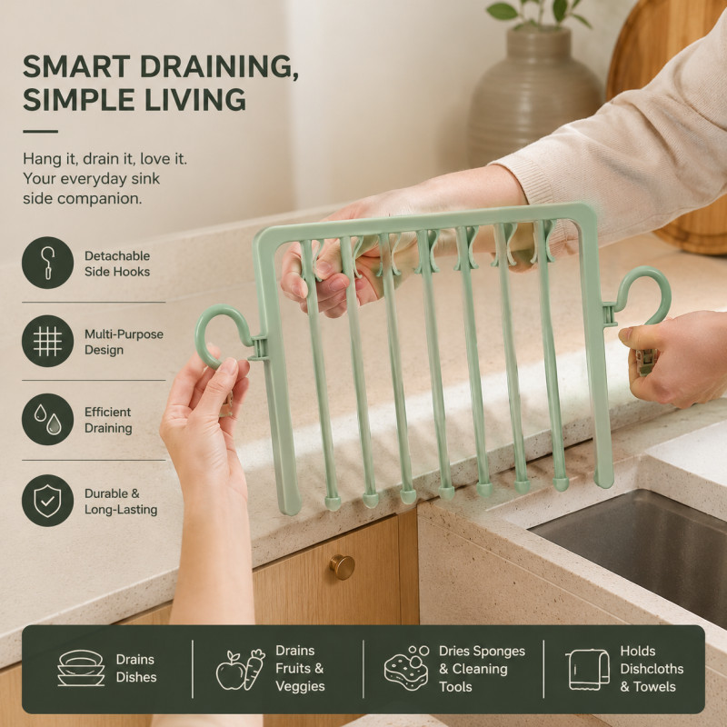 Bold Joy Underwear Drying Hanger Designed for Effortless Laundry & Garment Care – Green (H-33.5, W-17.5, L-23 CM)
