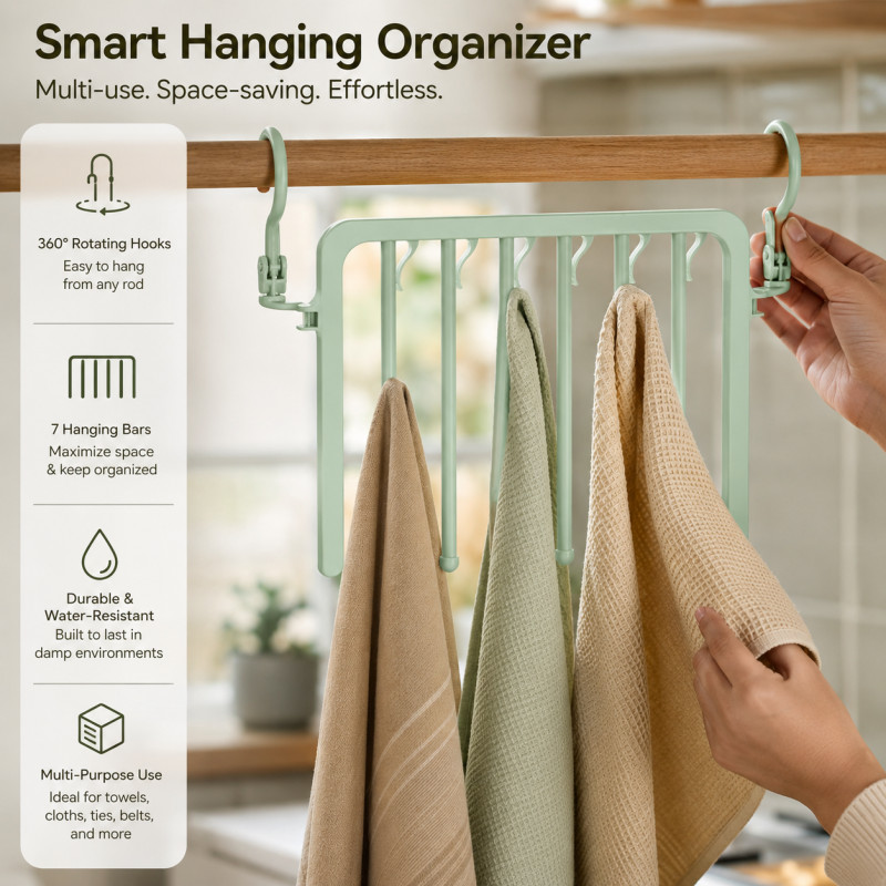 Bold Joy Underwear Drying Hanger Designed for Effortless Laundry & Garment Care – Green (H-33.5, W-17.5, L-23 CM)