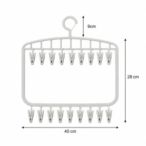 Preferred Form Clothes Hanger Designed for Effortless Laundry &amp; Garment Care – White (H-9, W-28, L-40 CM)