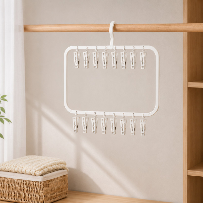 Preferred Form Clothes Hanger Designed for Effortless Laundry &amp; Garment Care – White (H-9, W-28, L-40 CM)