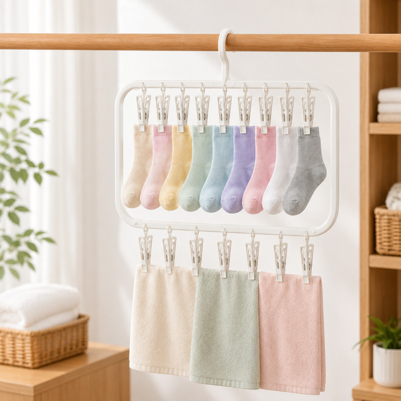 Preferred Form Clothes Hanger Designed for Effortless Laundry &amp; Garment Care – White (H-9, W-28, L-40 CM)