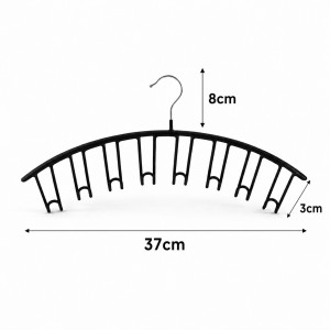 Smooth Ease Hanging Rack Designed for Effortless Laundry &amp; Garment Care – Black (H-8, W-37, D-3 CM)