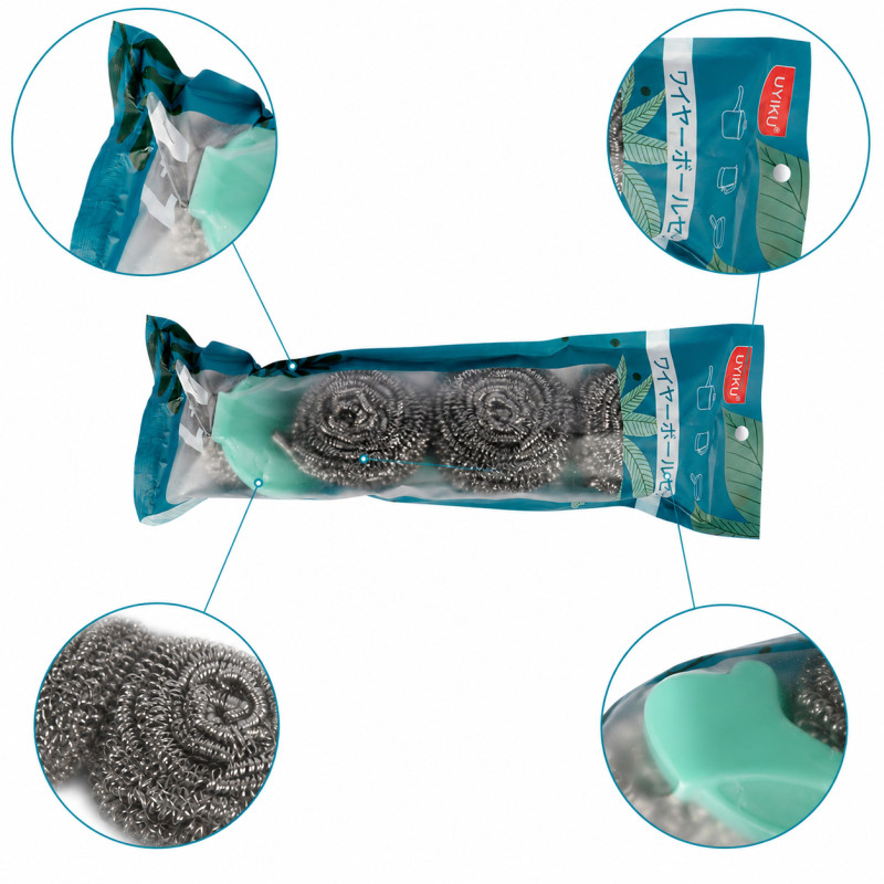 Chic Gleam Scouring Pad Designed for Everyday Cooking & Kitchen Excellence – Teal (L-15.5 CM)