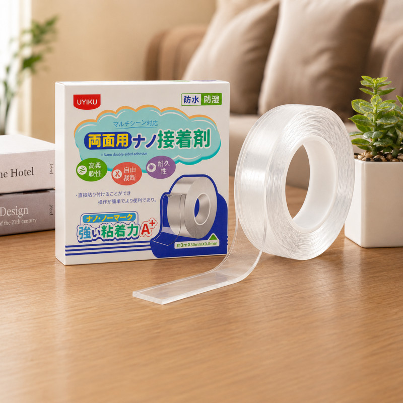 Glass Pure Double-sided Adhesive Tape Designed for Sealing &amp; Repair Solutions – Transparent (H-3, W-0.8, L-300 CM)