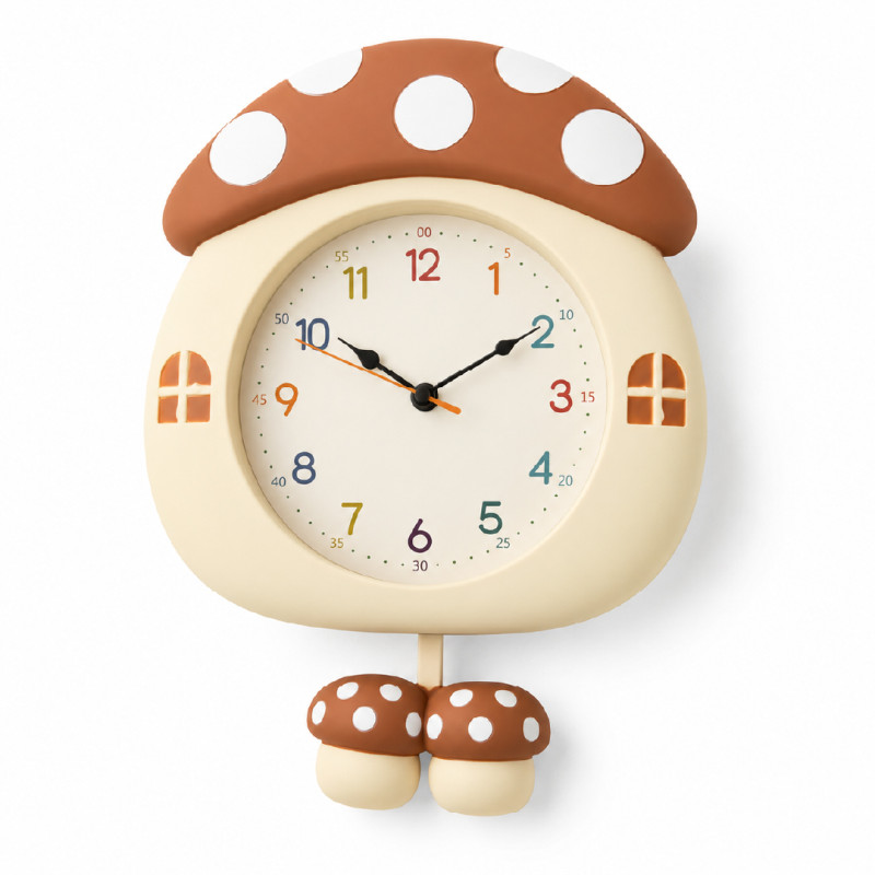 Mushroom House 3D Cartoon Wall Clock – 37 x 28 cm