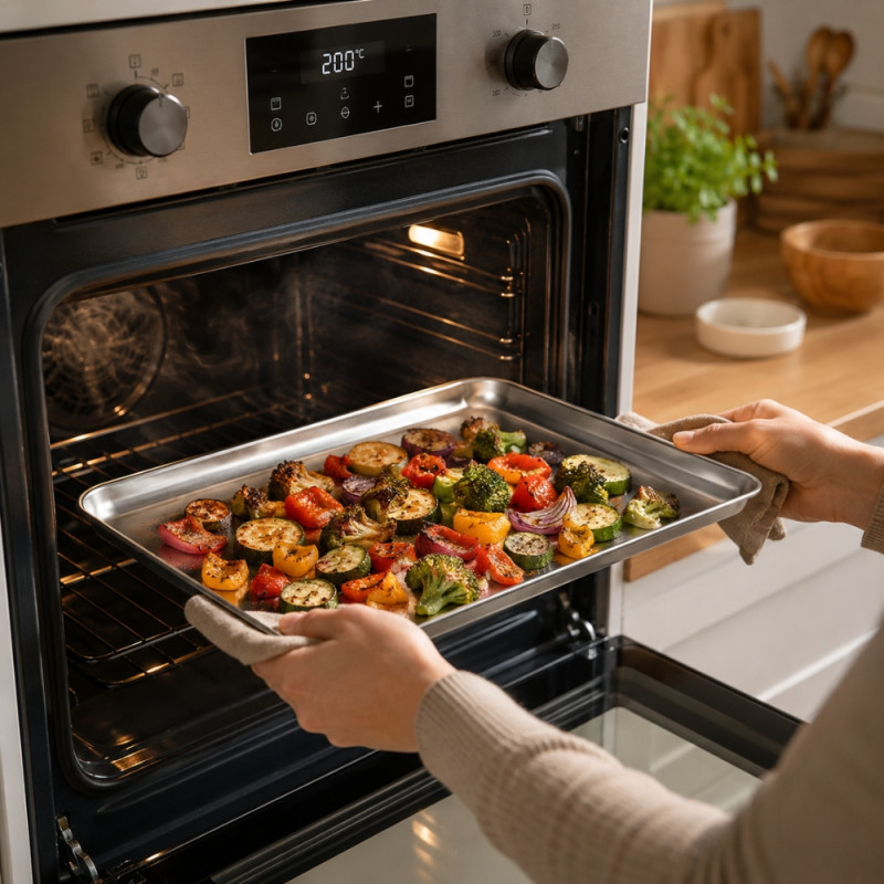 Professional Rectangular Stainless Steel Serving Tray – Food-Grade &amp; Rust-Resistant (40x30cm)