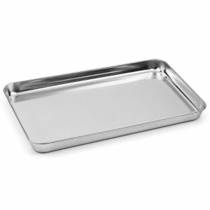 GRILLTIDER Stainless Steel Baking Sheet & Serving Tray – Professional Grade (44x30x3cm) GRILLTIDER Stainless Steel Baking Sheet & Serving Tray – Professional Grade (44x30x3cm)