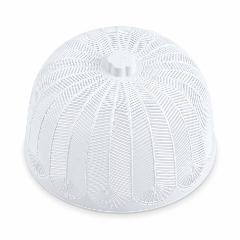 Leaf-Embossed White Food Cover – Protective Polypropylene Mesh (33x25cm)
