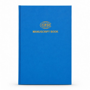Premium Blue Hardbound Manuscript Book – Gold Embossed Detailing (21x15cm) Premium Blue Hardbound Manuscript Book – Gold Embossed Detailing (21x15cm)