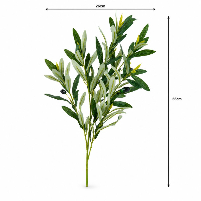 Artificial Olive Branch Decorative Stems – 56cm – Green