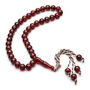 Burgundy Turkish Prayer Beads Tesbih with 10mm Diameter Beads – 41cm – Maroon Burgundy Turkish Prayer Beads Tesbih with 10mm Diameter Beads – 41cm – Maroon