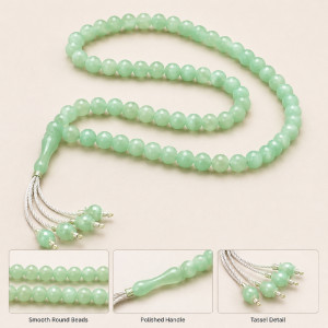 Pale Green Luminous Tasbih Prayer Beads for Dhikr and Daily Prayer – 53cm Pale Green Luminous Tasbih Prayer Beads for Dhikr and Daily Prayer – 53cm