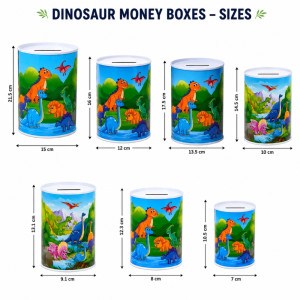 Playful Decorative Tinplate Money Boxes – 100 Euro Banknote Design (7-Piece Set)