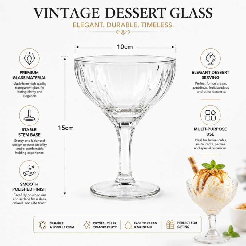 Bormioli Rocco Florian 8oz Champagne Cocktail Saucers – Transparent
