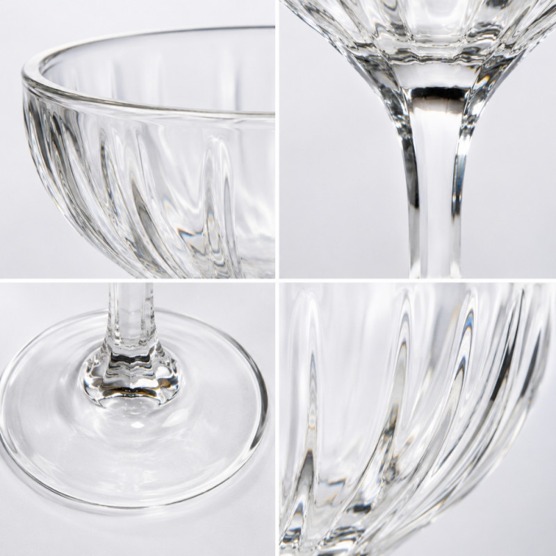 Bormioli Rocco Florian 8oz Champagne Cocktail Saucers – Transparent