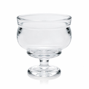 Transparent Glass Jelly Glasses Featuring a Footed Pedestal Base and a Wide, Rounded Body – 10 x 10cm