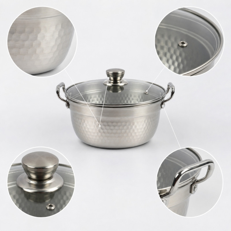 Select Grip Cooking Pan Designed for Everyday Cooking &amp; Kitchen Excellence – Silver (H- 15cm x W-24cm)