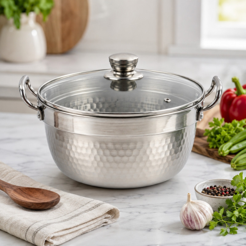 Select Grip Cooking Pan Designed for Everyday Cooking &amp; Kitchen Excellence – Silver (H- 15cm x W-24cm)