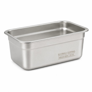 Professional 2200ml Stainless Steel Gastronorm (GN) Container – Compact Silver (21.5x15x9cm) Professional 2200ml Stainless Steel Gastronorm (GN) Container – Compact Silver (21.5x15x9cm)
