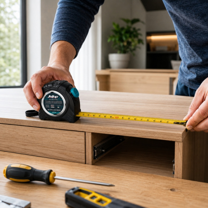 Professional 3-Meter Retractable Steel Tape Measure – Compact Black Case (6x7x3cm)