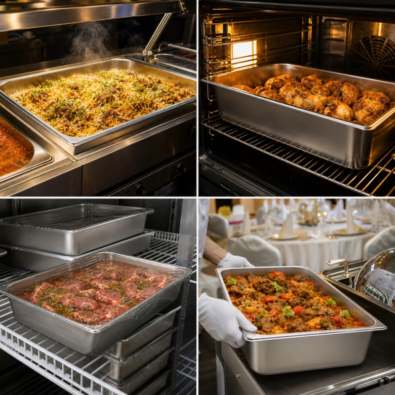 Professional Heavy-Duty Stainless Steel Gastronorm Container – Silver (53x32.5x15cm)
