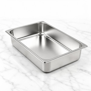 Professional Heavy-Duty Stainless Steel Gastronorm Container – Silver (53x32.5x10cm) Professional Heavy-Duty Stainless Steel Gastronorm Container – Silver (53x32.5x10cm)