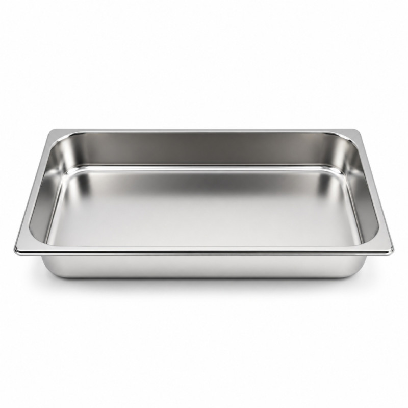 Professional Stainless Steel Gastronorm Food Pan – GN 1/1 Commercial Size (53x32.5x6.5cm)