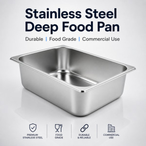 Professional Heavy-Duty Stainless Steel Gastronorm Container – Silver (32.5x26.5x10cm) Professional Heavy-Duty Stainless Steel Gastronorm Container – Silver (32.5x26.5x10cm)