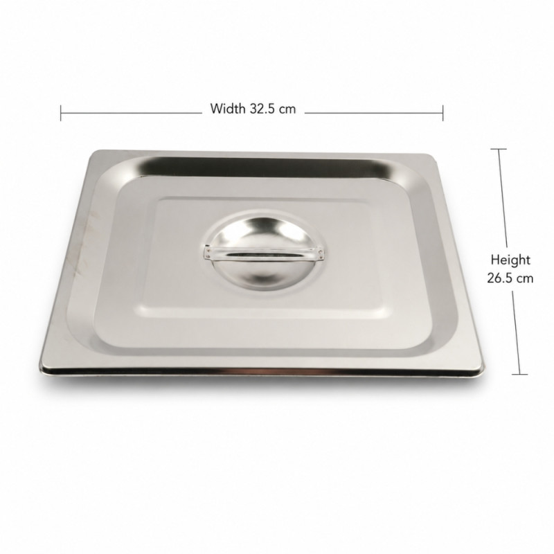 Classic Ease Buffet Pan Lid Designed for Everyday Cooking & Kitchen Excellence – Silver (H-26.5cm X W-32.5cm)