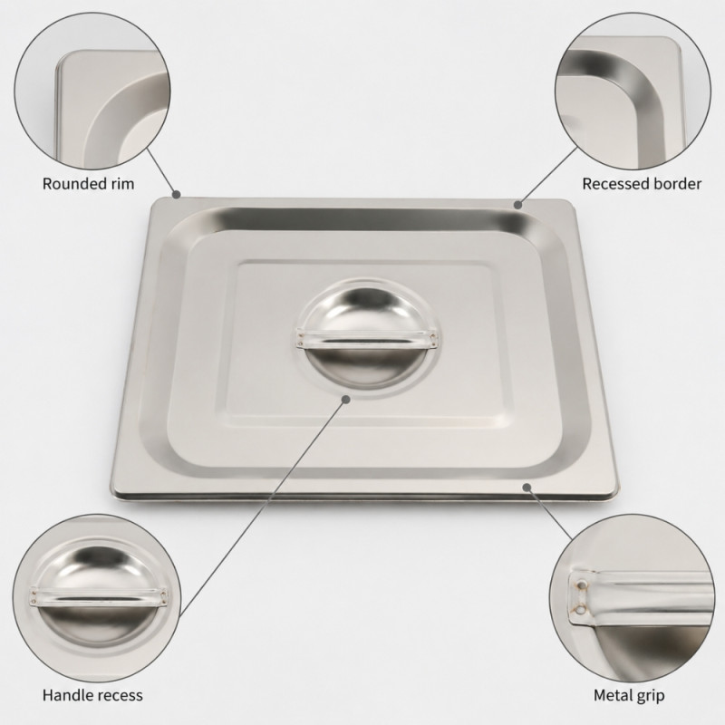 Classic Ease Buffet Pan Lid Designed for Everyday Cooking & Kitchen Excellence – Silver (H-26.5cm X W-32.5cm)