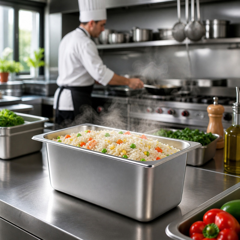 Professional Deep Gastronorm Container – Silver (32.5x17.5x15cm)