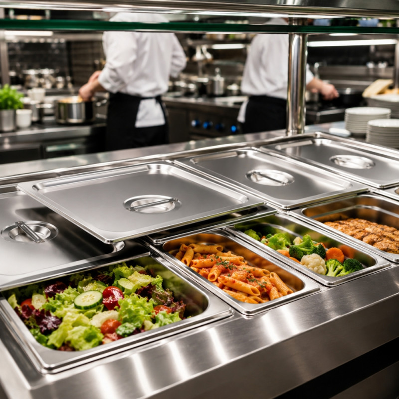 Classic Charm Buffet Pan Lid Designed for Everyday Cooking & Kitchen Excellence – Silver (H-17.5cm x W-32.5cm)