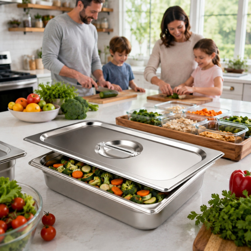 Classic Charm Buffet Pan Lid Designed for Everyday Cooking & Kitchen Excellence – Silver (H-17.5cm x W-32.5cm)
