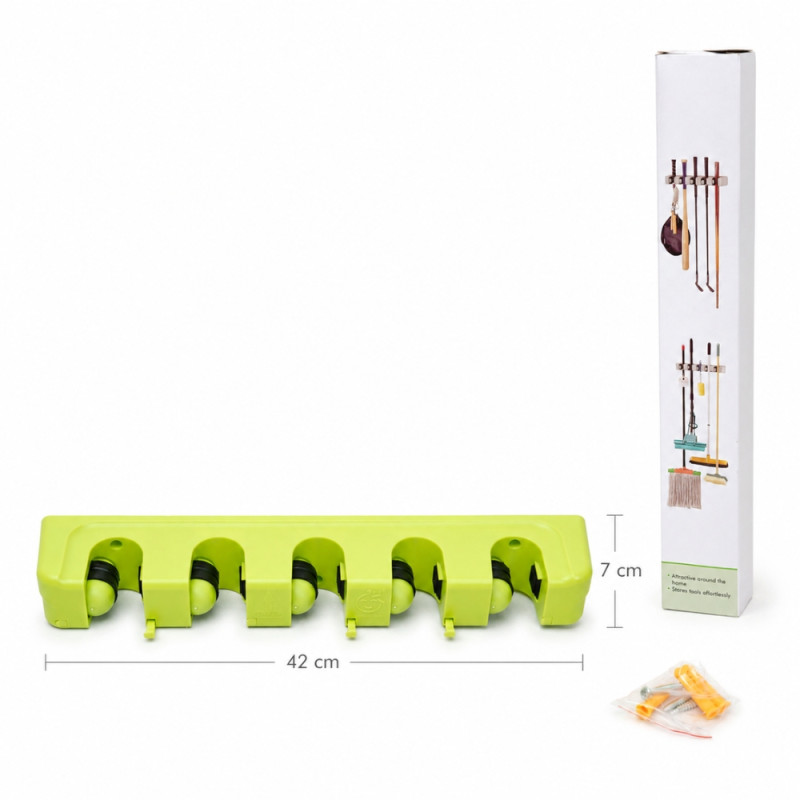 Wall-Mounted Cleaning Tool Organizer