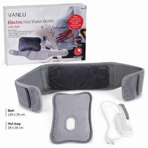 Insulated Electric Hot Water Bottle with Belt