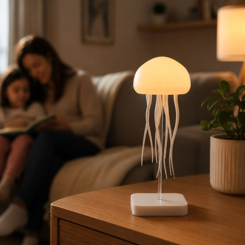 Jelly Fish Lamp – White (H-21.5cm X W-8cm)