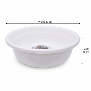 47cm Plastic Mixing Bowl – Clear