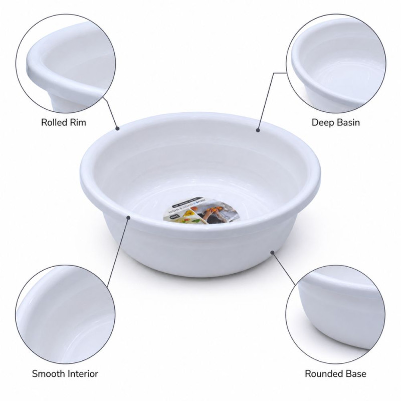 47cm Plastic Mixing Bowl – Clear