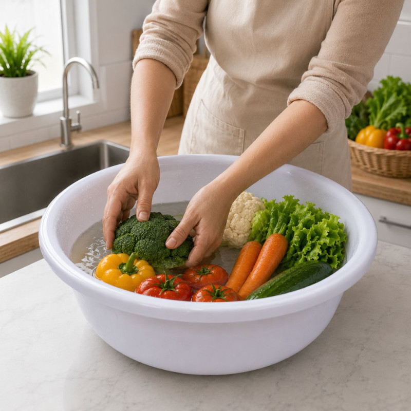 47cm Plastic Mixing Bowl – Clear